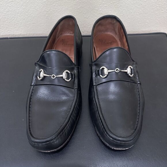 Allen Edmonds VERONA II Men\'s Italian Horsebit Loafers 12 D Black Dress READ main image 7